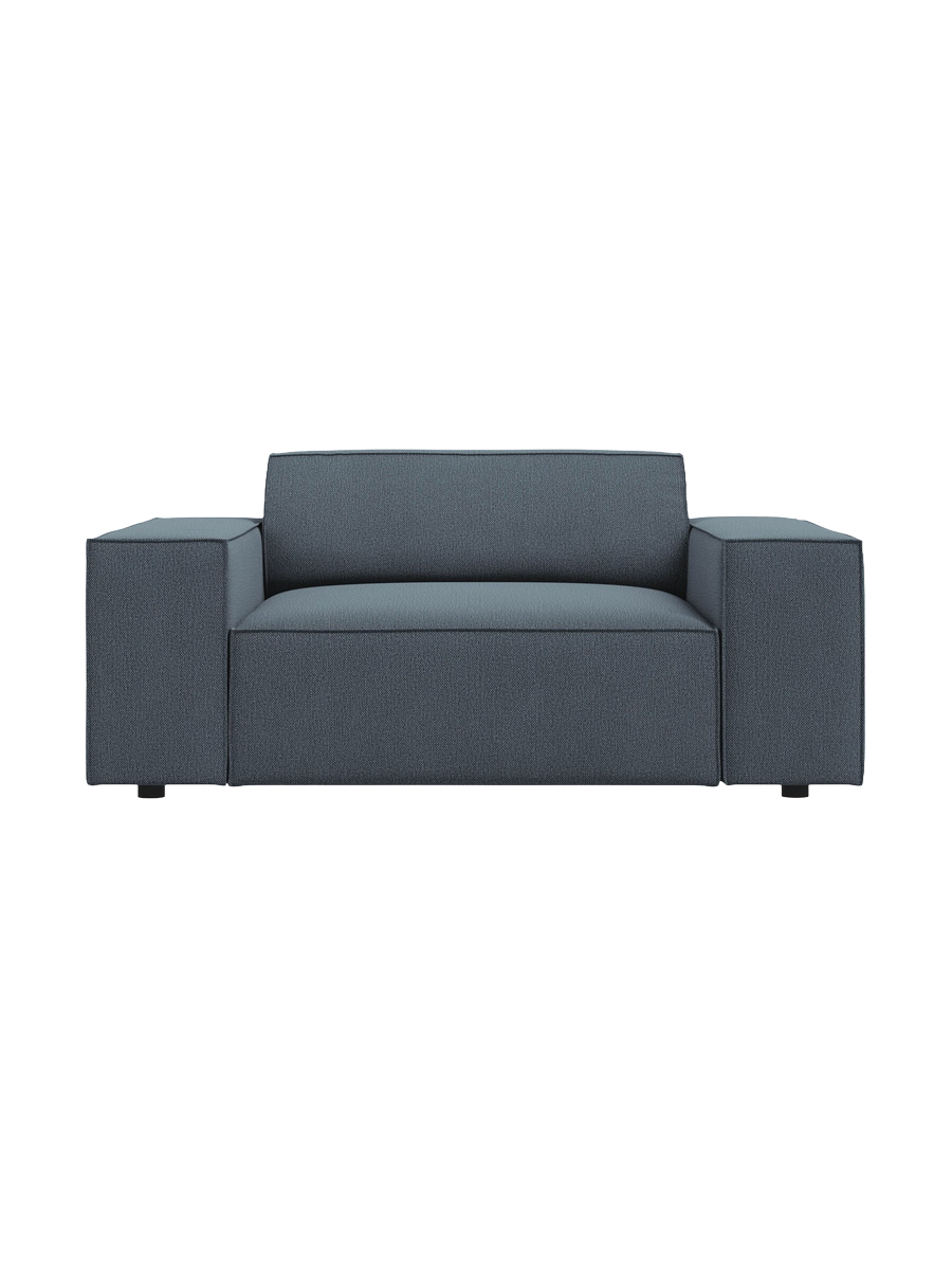 
Fauteuil design « Jodie » - Tissu d'ameublement bleu