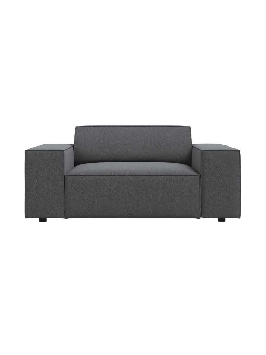 
Fauteuil design « Jodie » - Tissu structurel gris foncé
