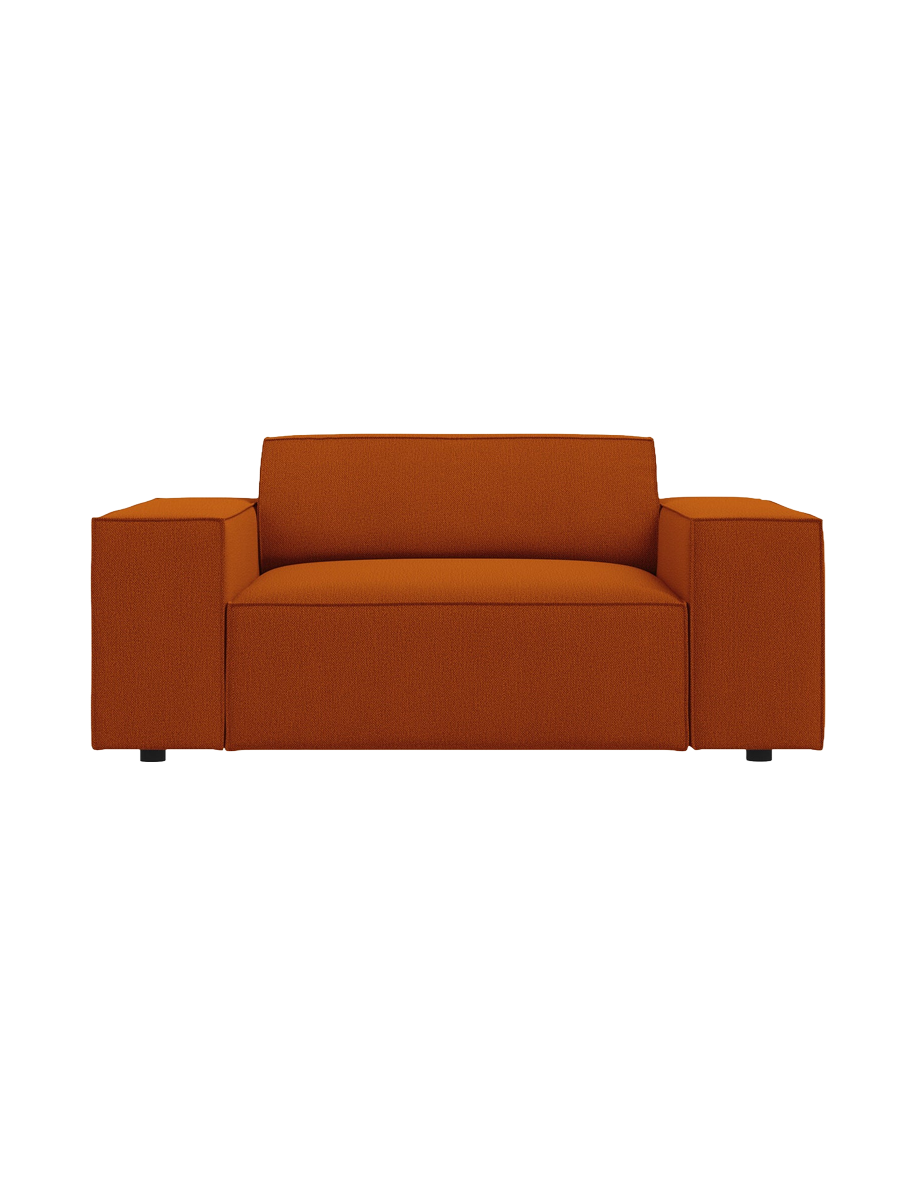 
Fauteuil design « Jodie » - Tissu structuré terracotta