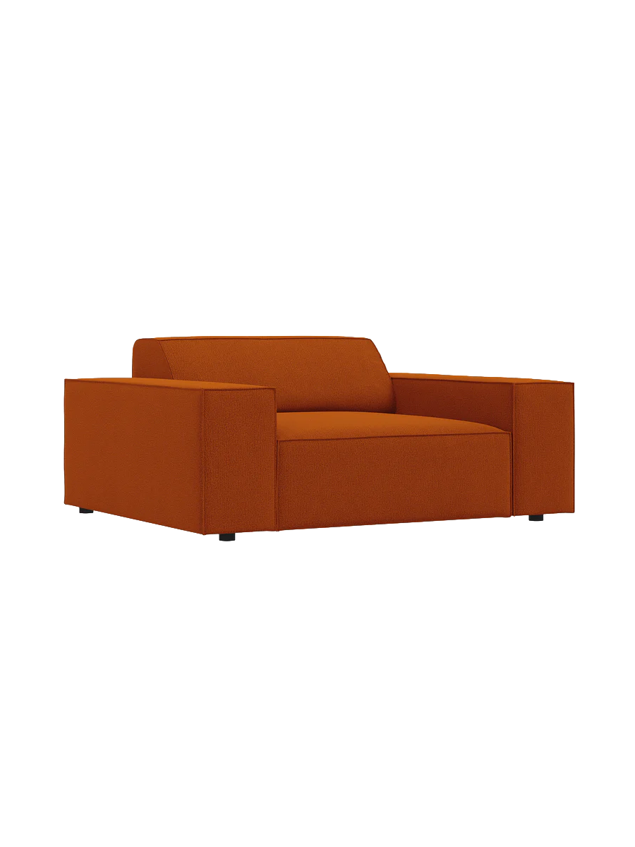 
Fauteuil design « Jodie » - Tissu structuré terracotta