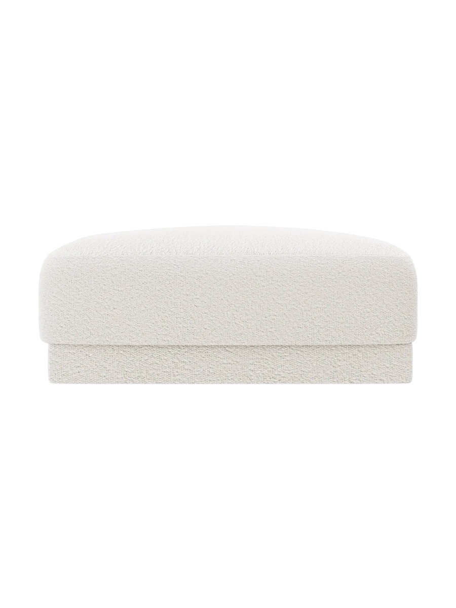 
Pouf design « Miley » 90 x 90 cm - Bouclé blanc