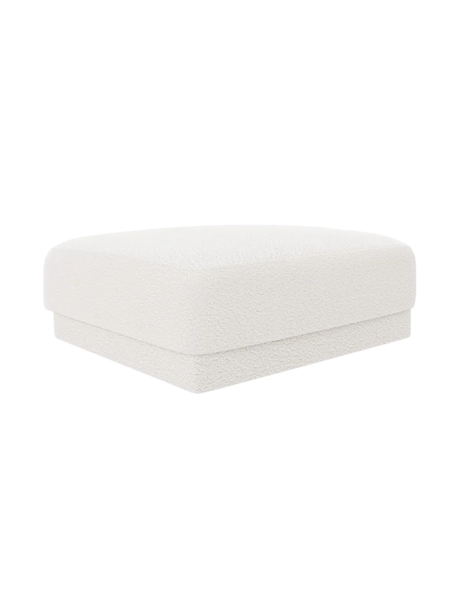 
Pouf design « Miley » 90 x 90 cm - Bouclé blanc