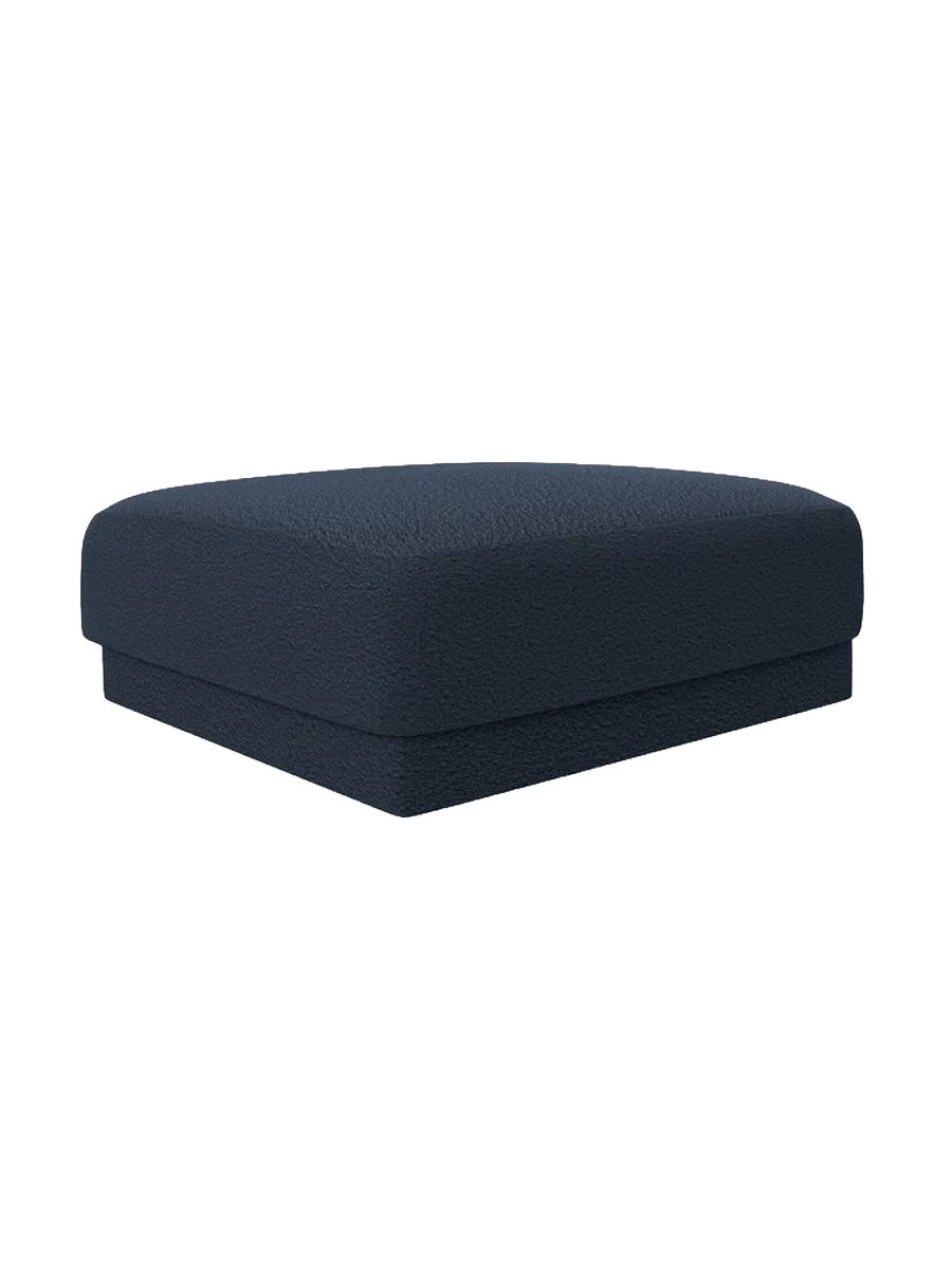 
Pouf design « Miley » 90 x 90 cm - Bouclé bleu foncé