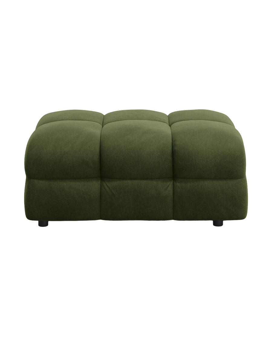
Design Sitzpouf „Kendal“ - Samt Armeegrün
