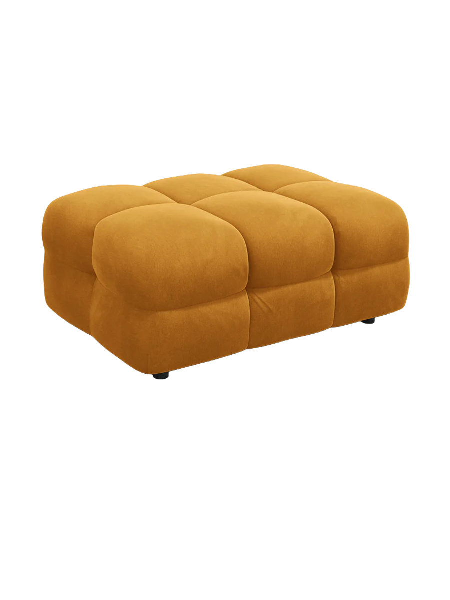 
Design Sitzpouf „Kendal“ - Samt Mustard