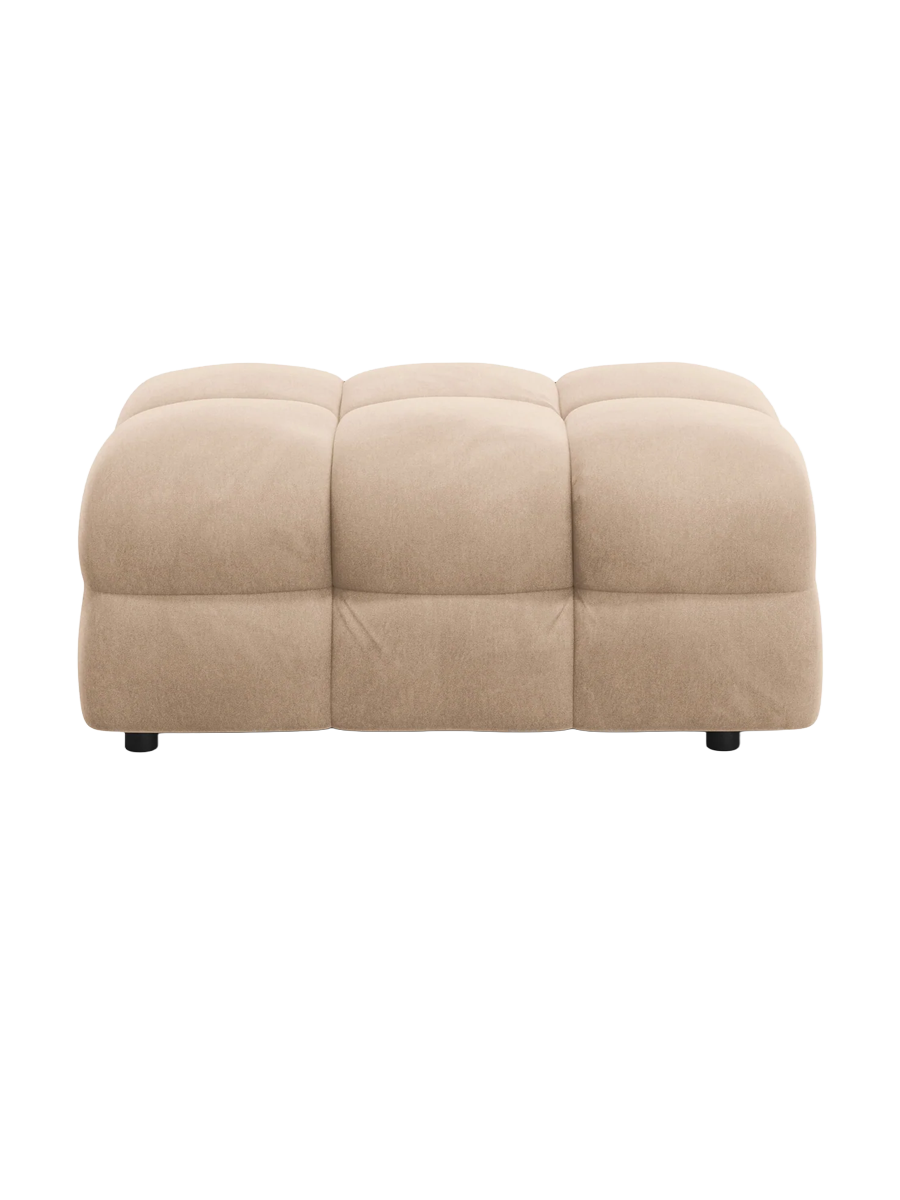 
Design Sitzpouf „Kendal“ - Samt Beige