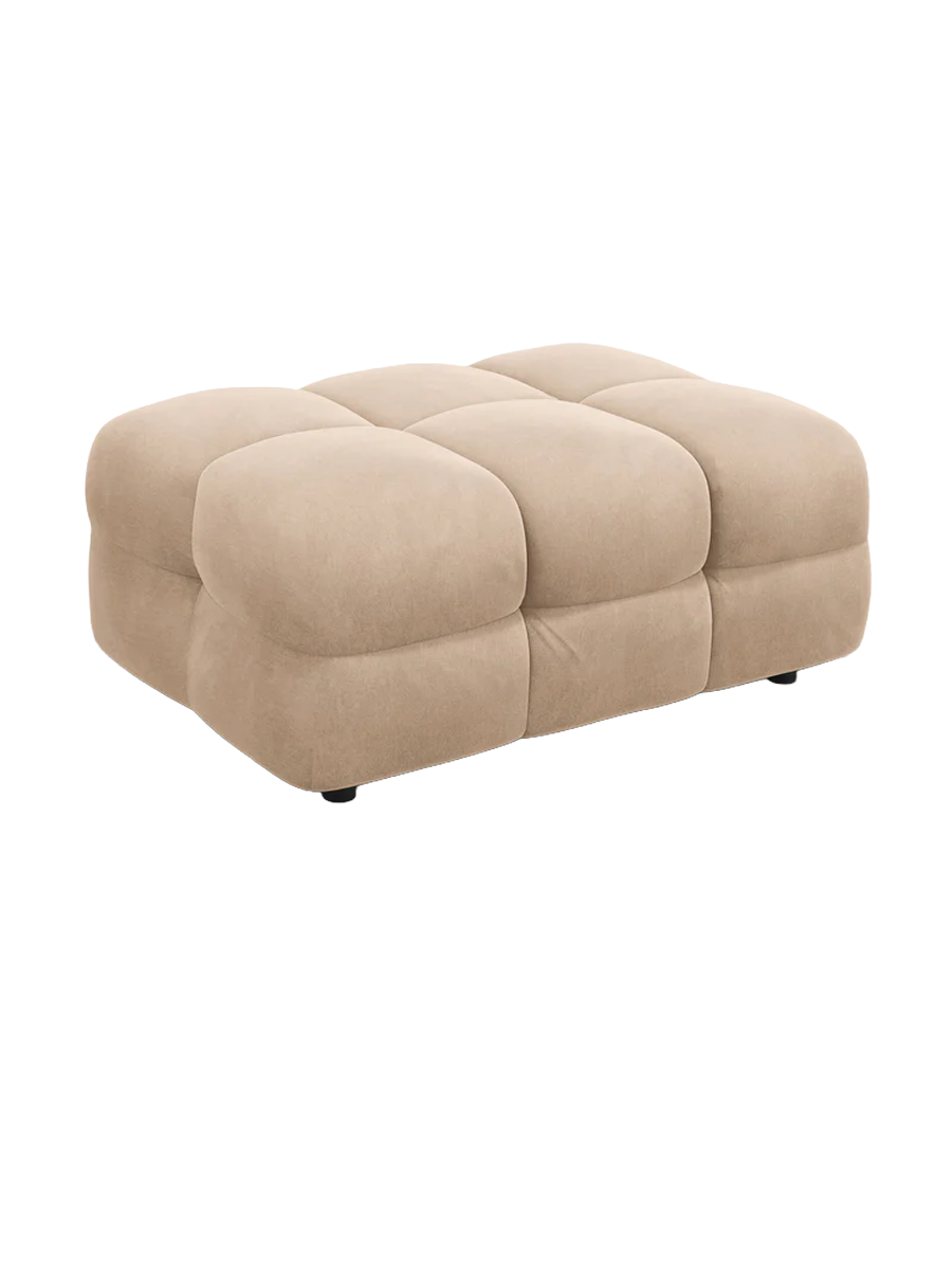 
Design Sitzpouf „Kendal“ - Samt Beige