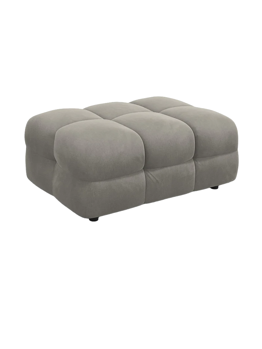 
Design Sitzpouf „Kendal“ - Samt Dunkelgrau