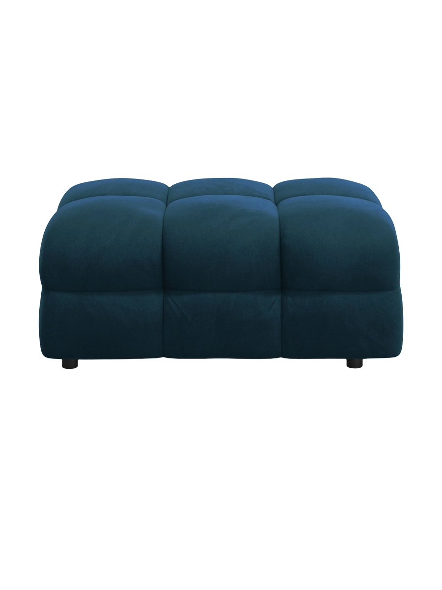 
Design Sitzpouf „Kendal“ - Samt Marineblau