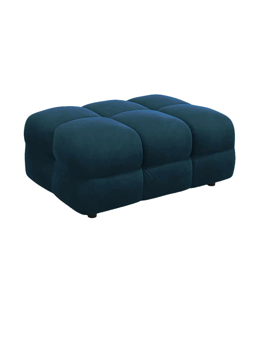 
Design Sitzpouf „Kendal“ - Samt Marineblau