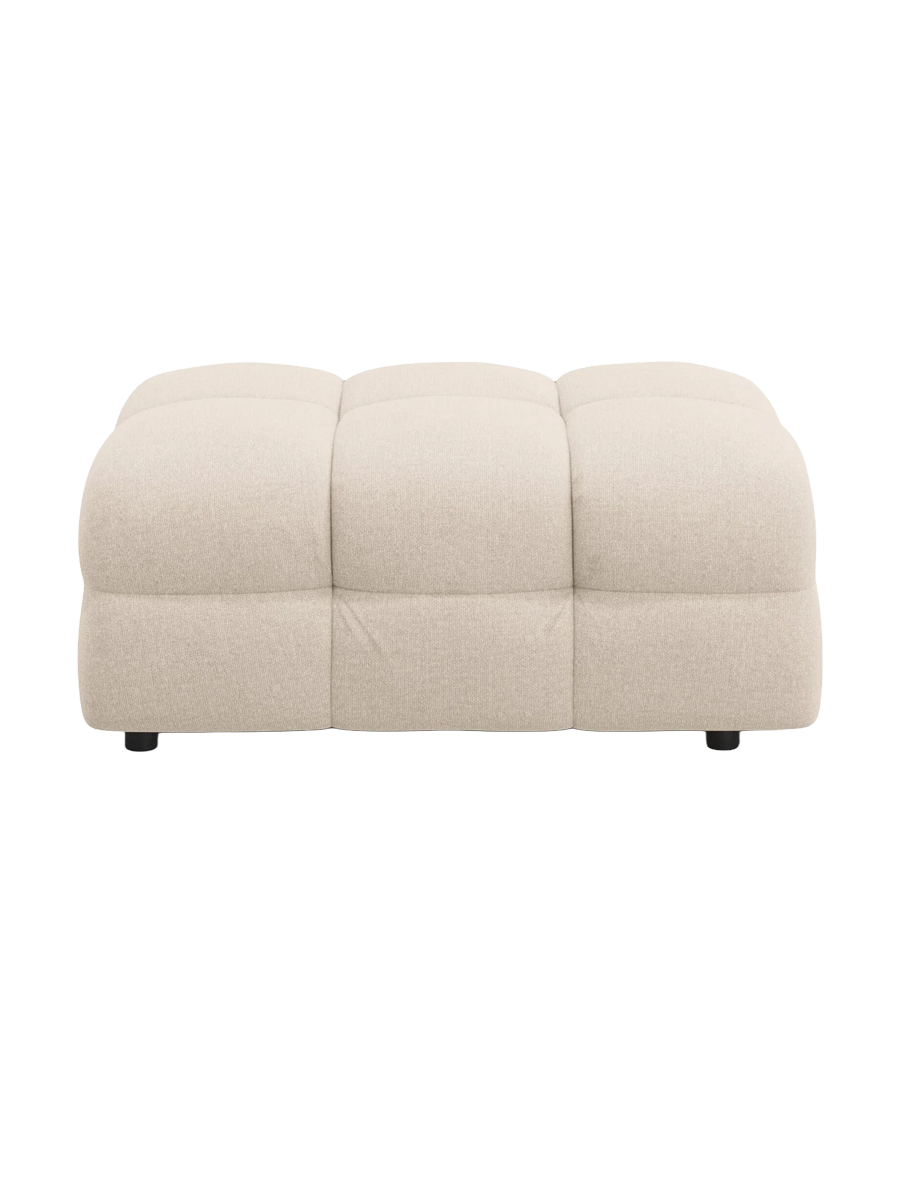 
Design Sitzpouf „Kendal“ - Strukturstoff Beige
