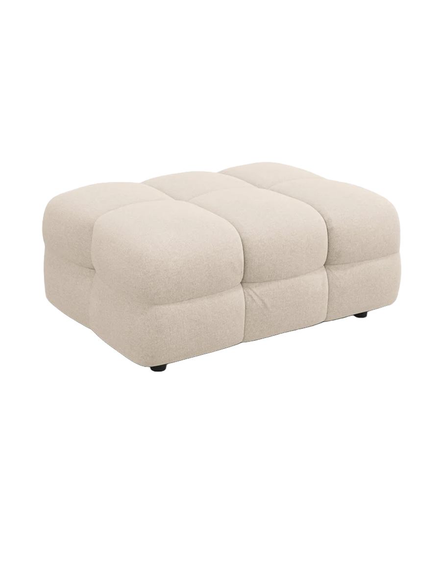 
Design Sitzpouf „Kendal“ - Strukturstoff Beige