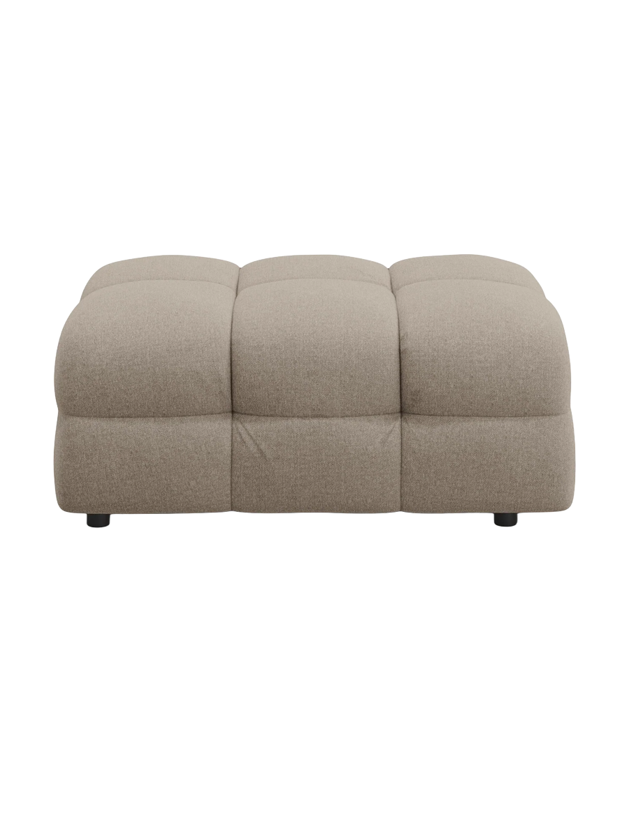 
Design Sitzpouf „Kendal“ - Strukturstoff Beige dunkel