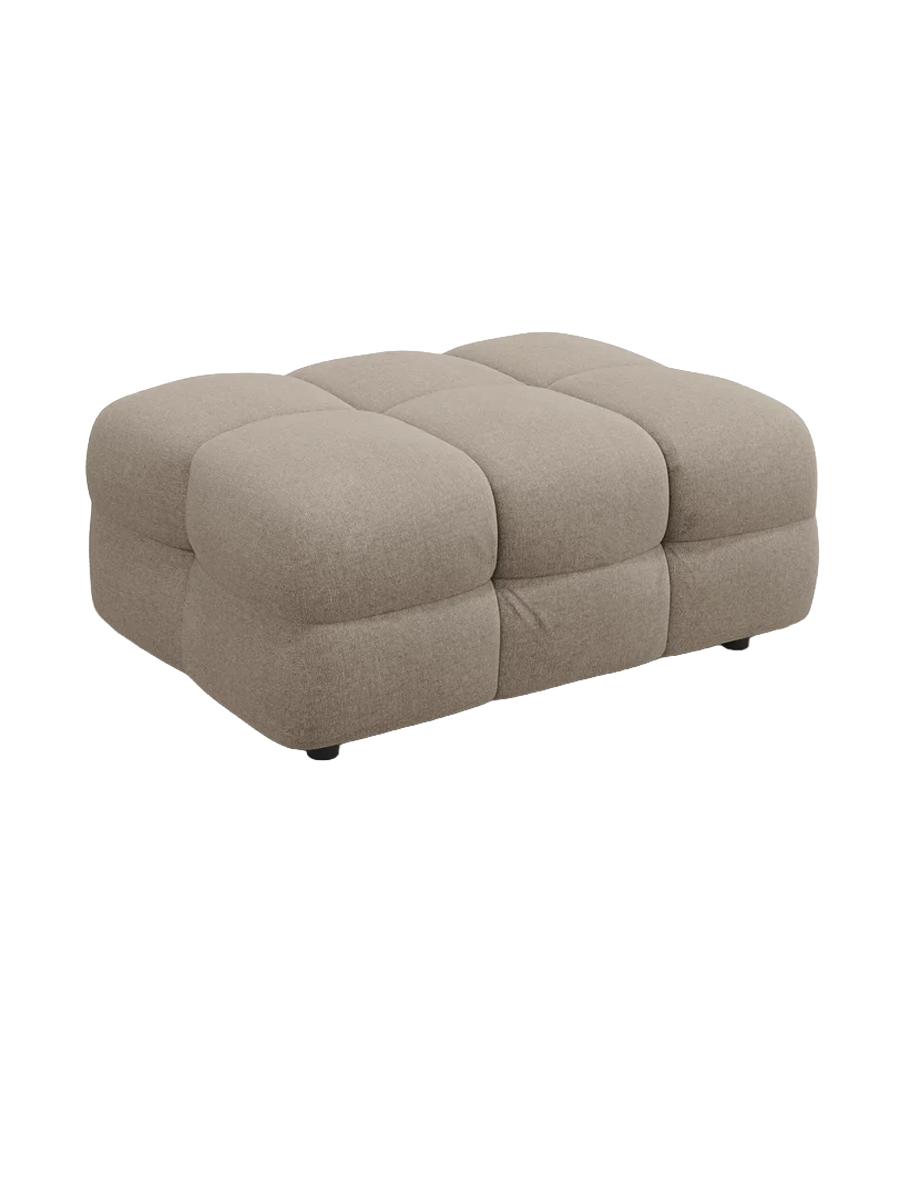 
Design Sitzpouf „Kendal“ - Strukturstoff Beige dunkel