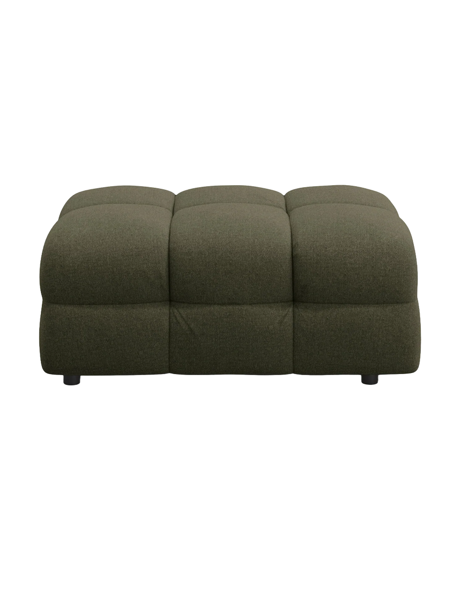
Design Sitzpouf „Kendal“ - Strukturstoff Grün