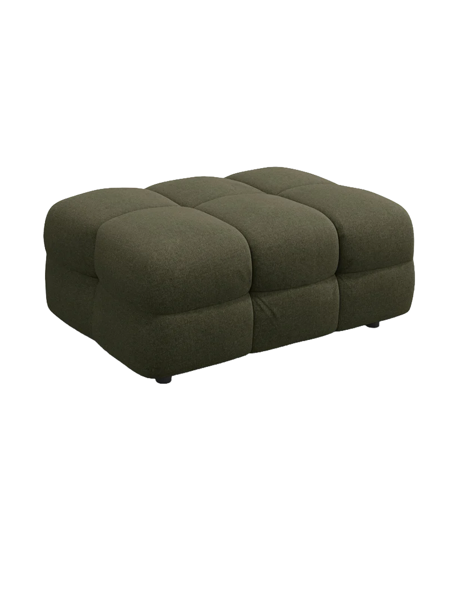 
Design Sitzpouf „Kendal“ - Strukturstoff Grün