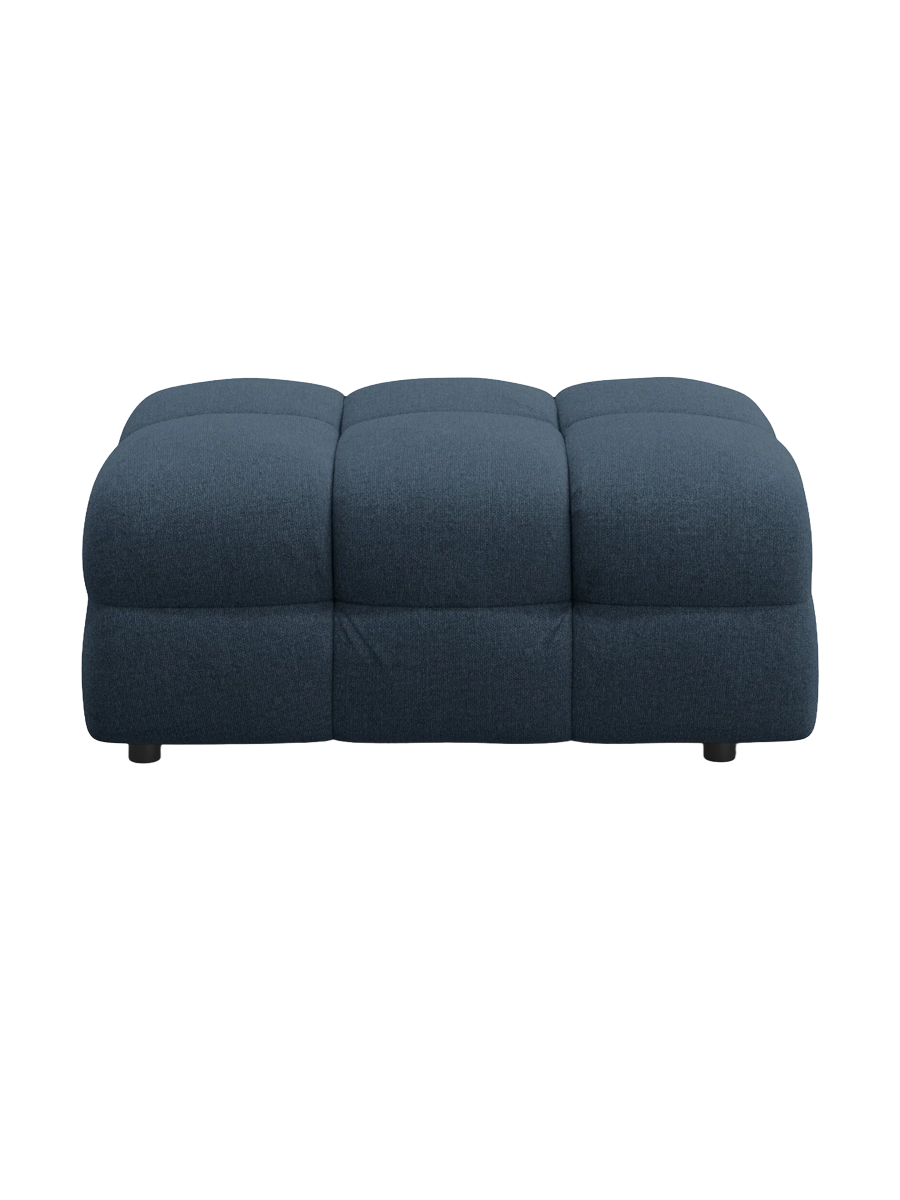 
Design Sitzpouf „Kendal“ - Strukturstoff Marineblau