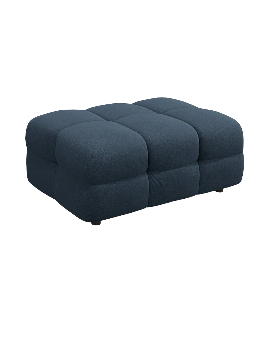 
Design Sitzpouf „Kendal“ - Strukturstoff Marineblau