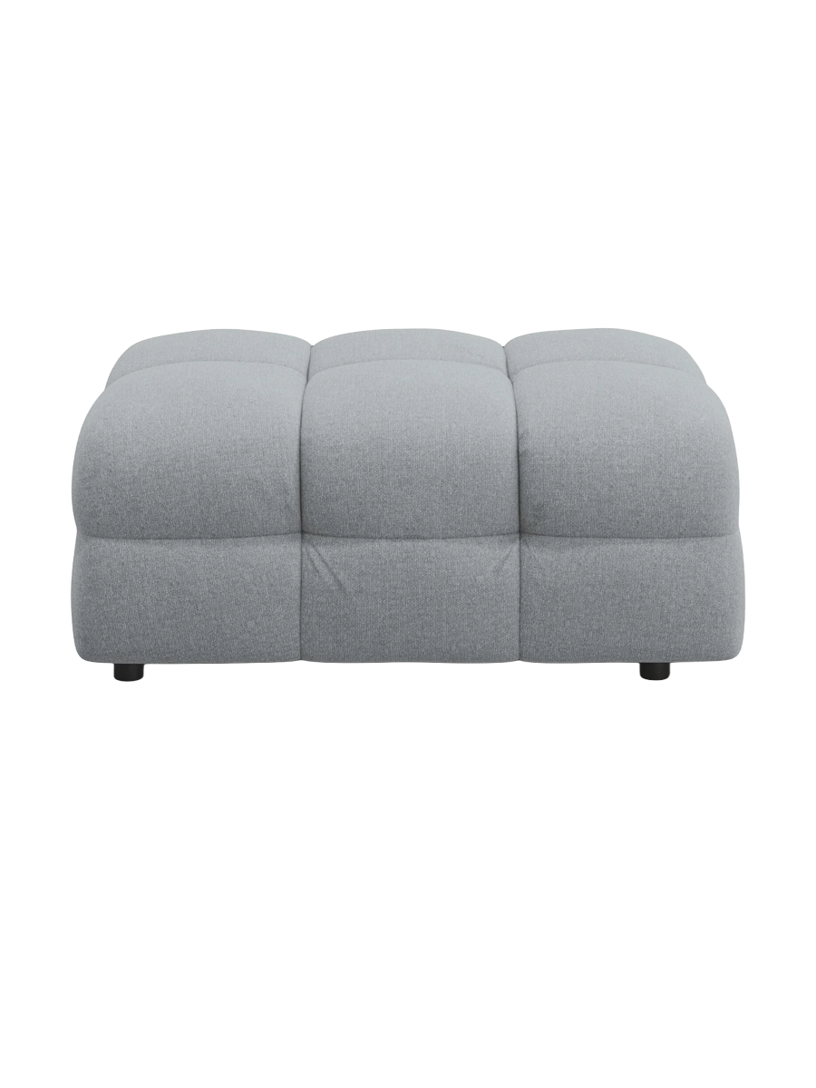 
Design Sitzpouf „Kendal“ - Strukturstoff Platin