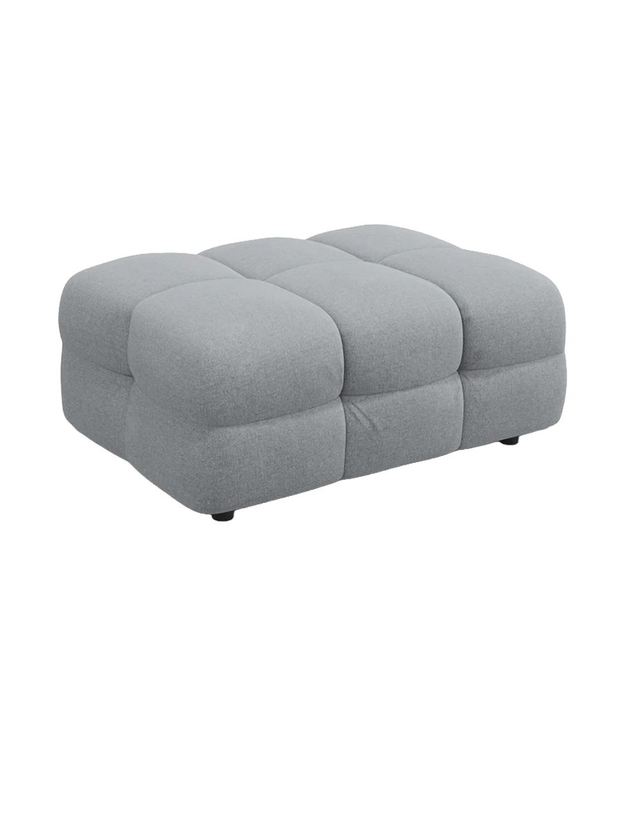 
Design Sitzpouf „Kendal“ - Strukturstoff Platin