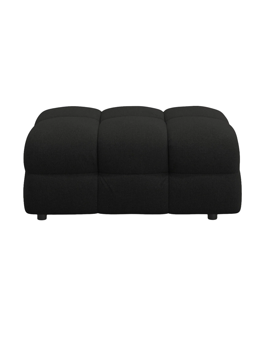 
Design Sitzpouf „Kendal“ - Strukturstoff Schwarz