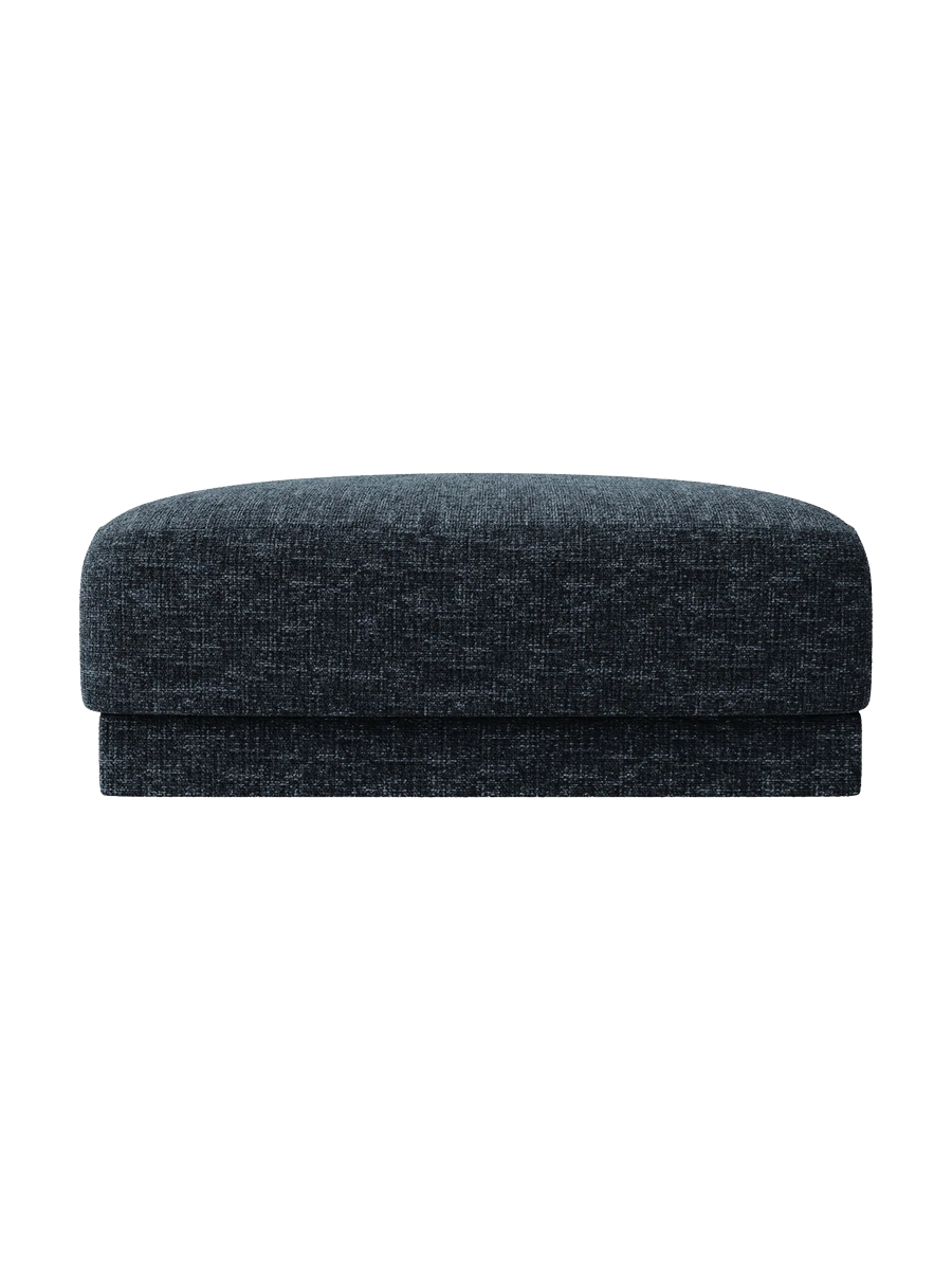 
Pouf design « Miley » 90 x 90 cm - Chenille bleu foncé