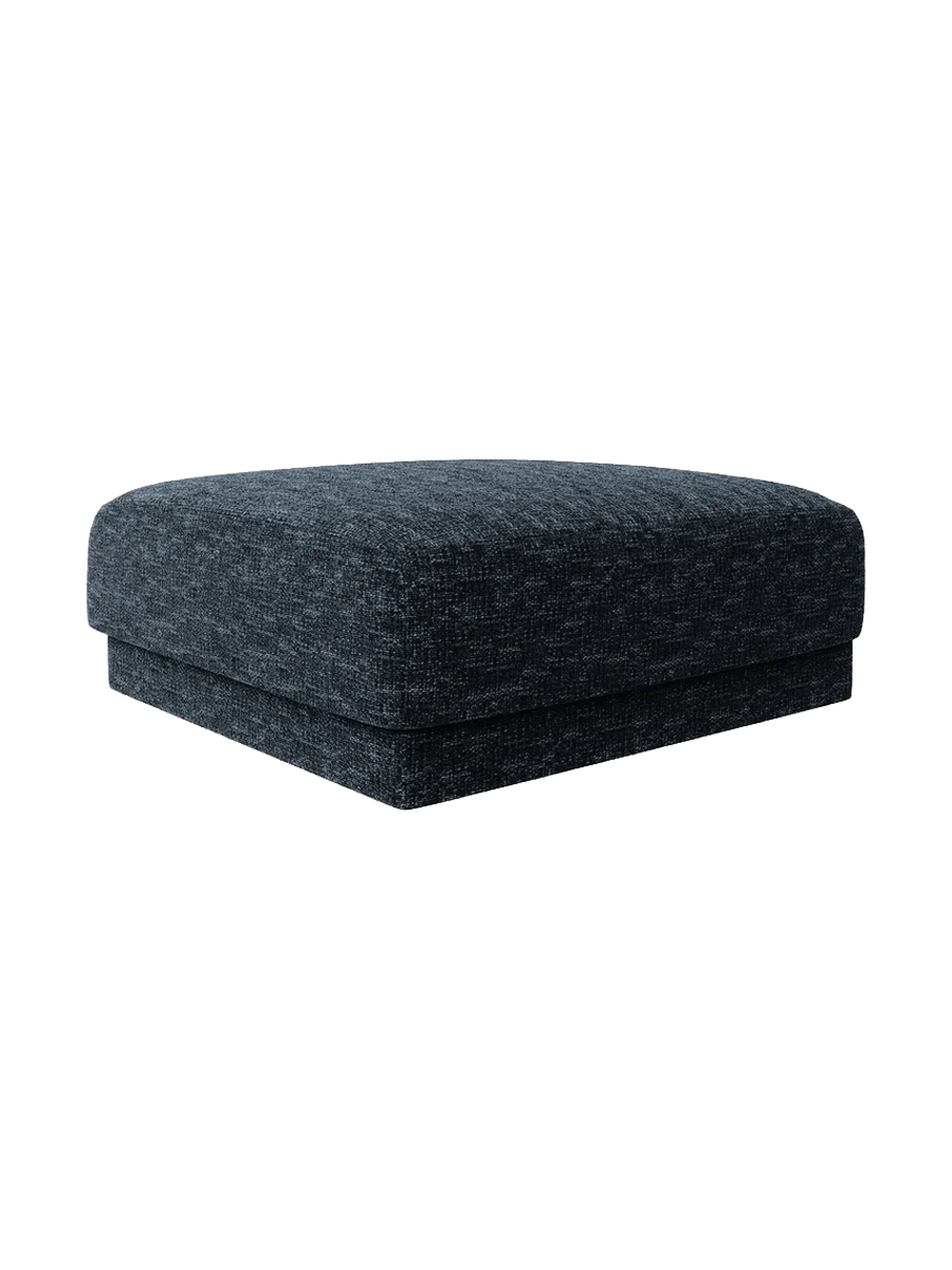 
Pouf design « Miley » 90 x 90 cm - Chenille bleu foncé