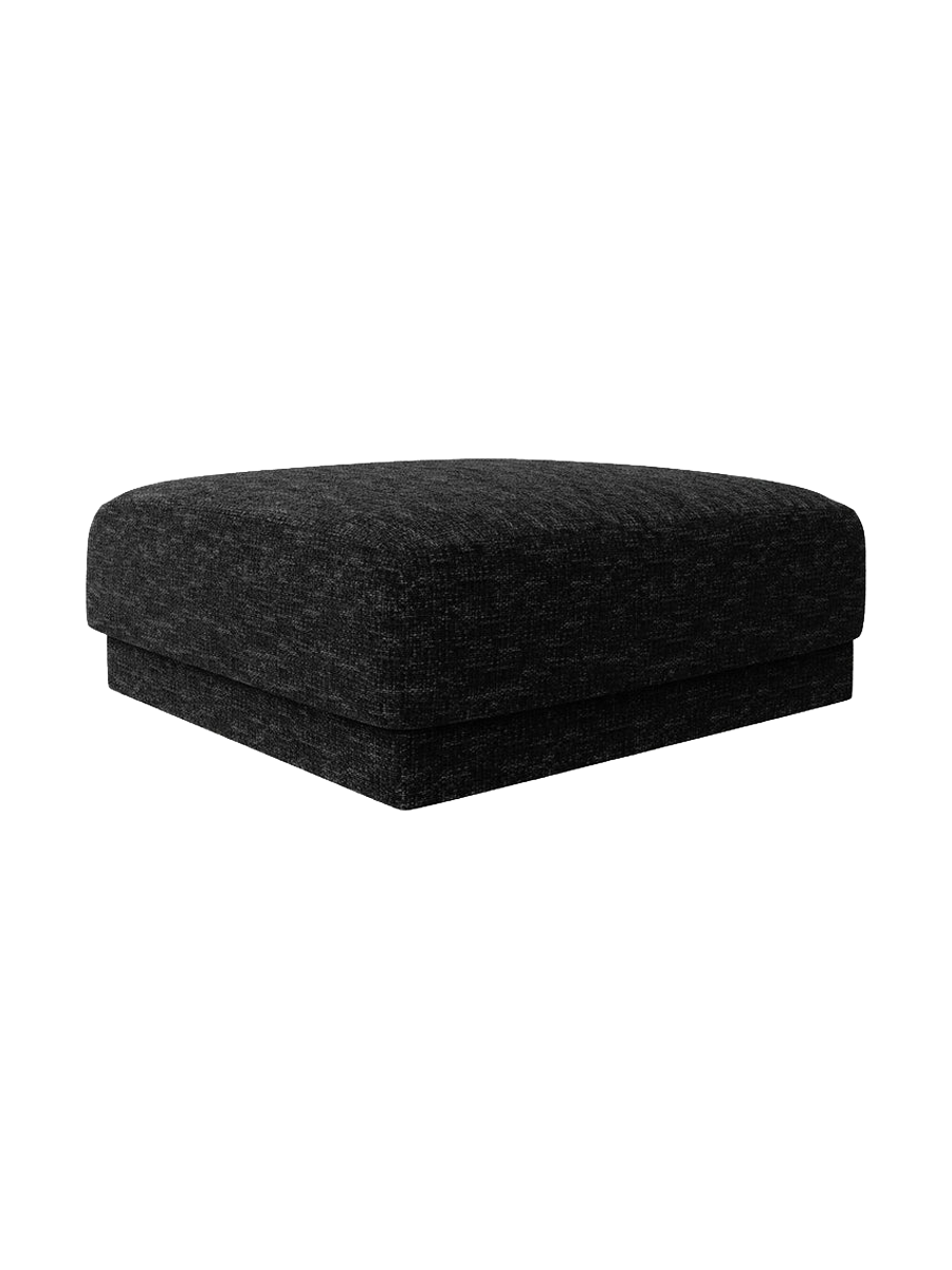 
Pouf design « Miley » 90 x 90 cm - Chenille noir