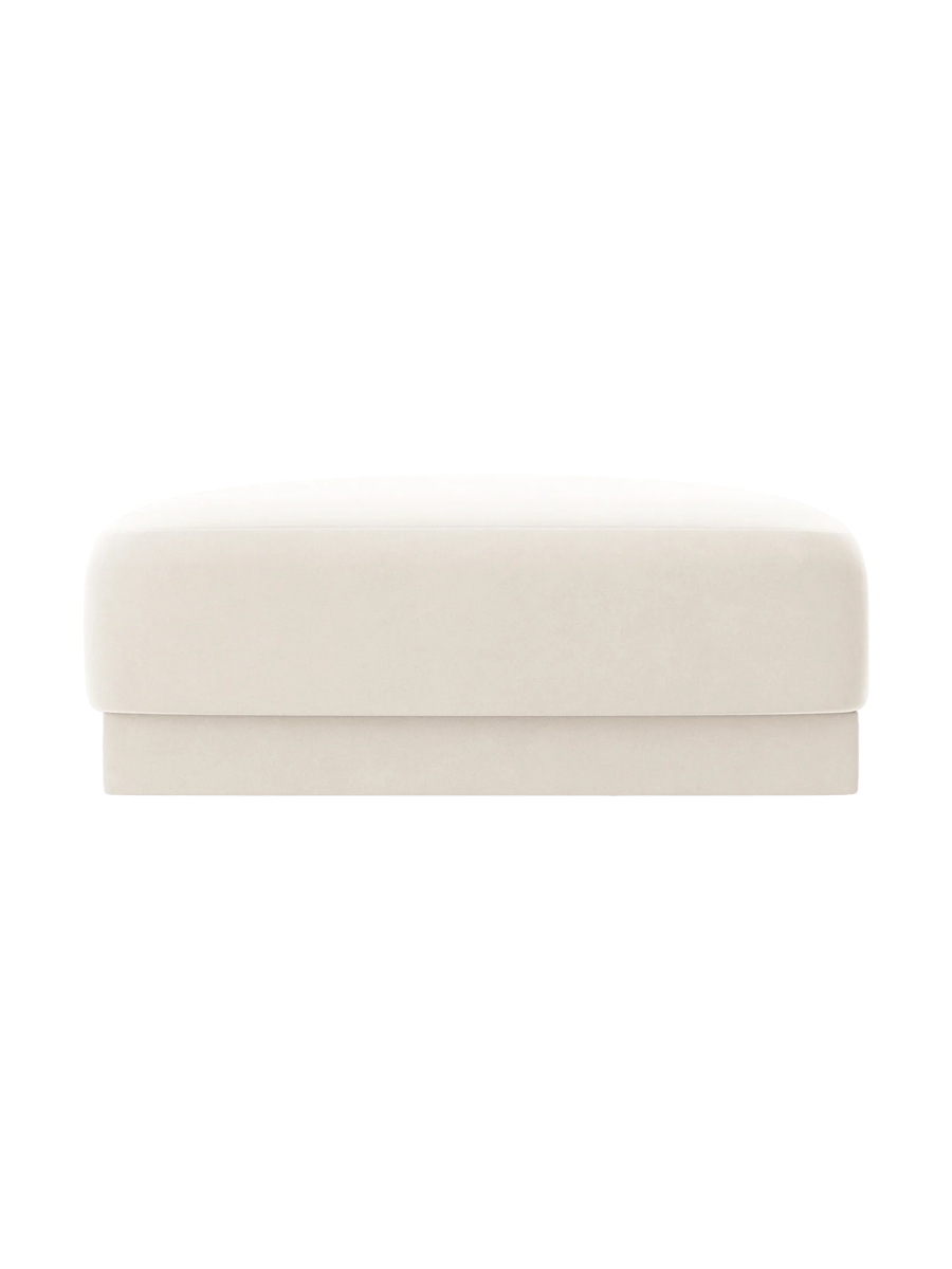 
Pouf design « Miley » 90 x 90 cm - Velours beige clair