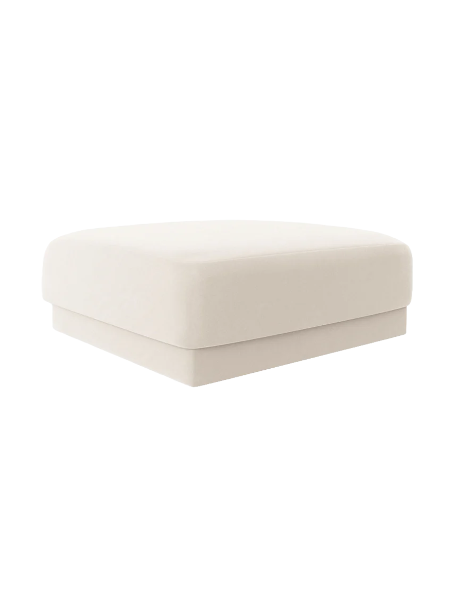 
Pouf design « Miley » 90 x 90 cm - Velours beige clair