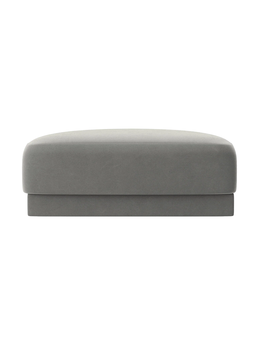 
Pouf design « Miley » 90 x 90 cm - Velours gris clair