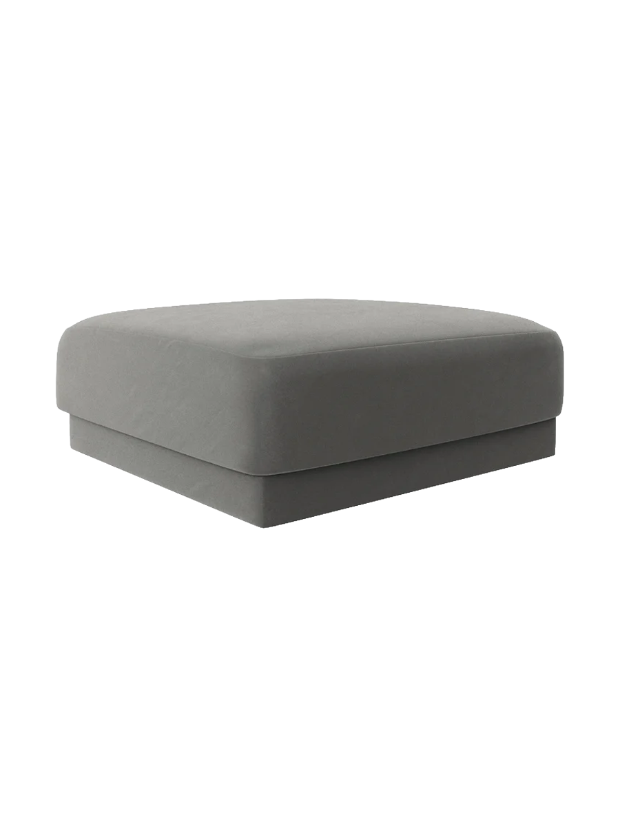 
Pouf design « Miley » 90 x 90 cm - Velours gris clair