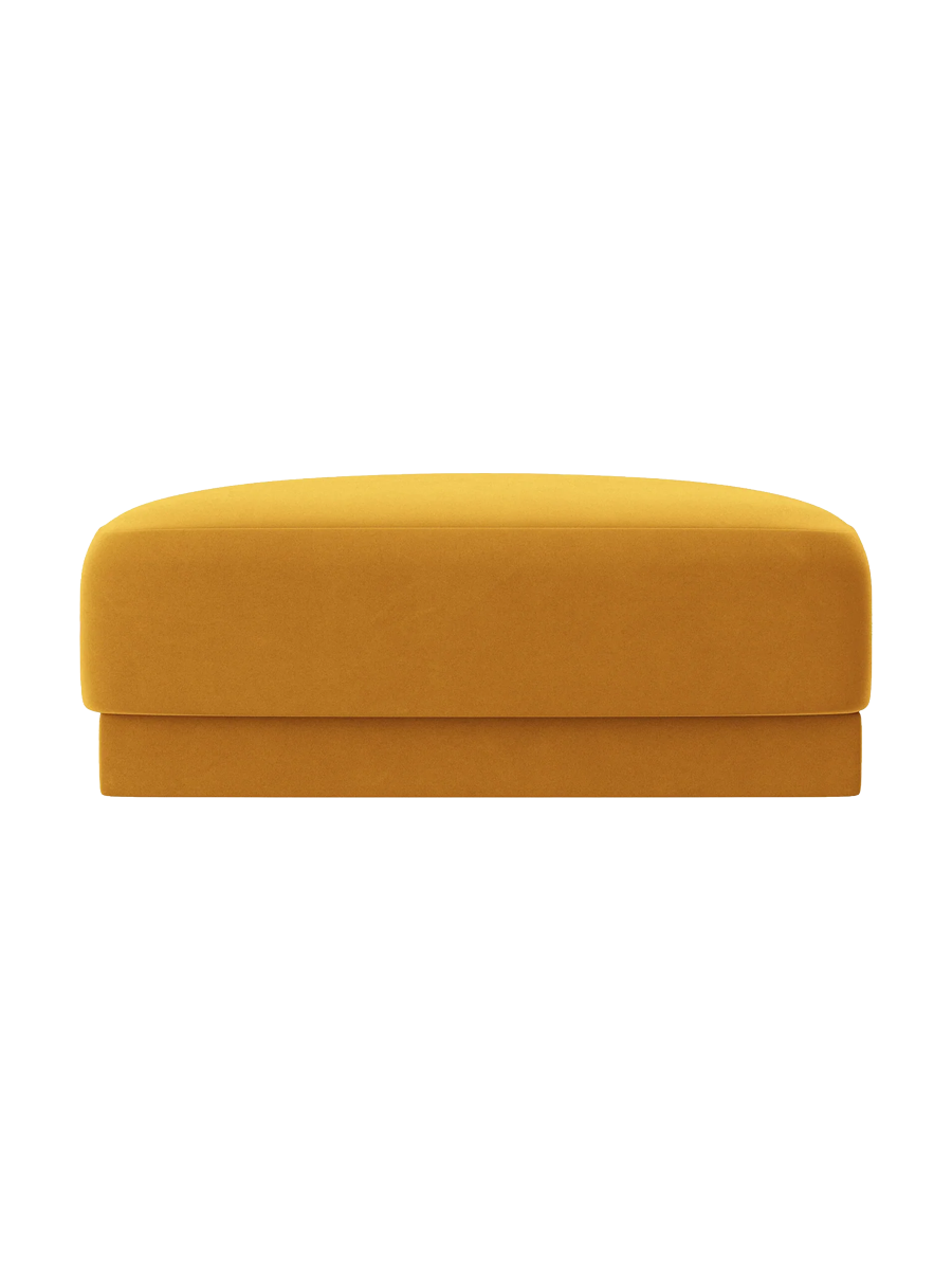 
Pouf design « Miley » 90 x 90 cm - Velours moutarde