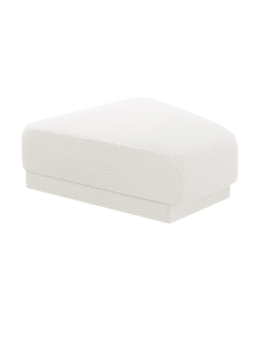 
Pouf design « Miley » 83 x 78 cm - Bouclé blanc