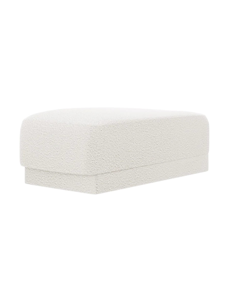 
Pouf design « Miley » 83 x 78 cm - Bouclé blanc