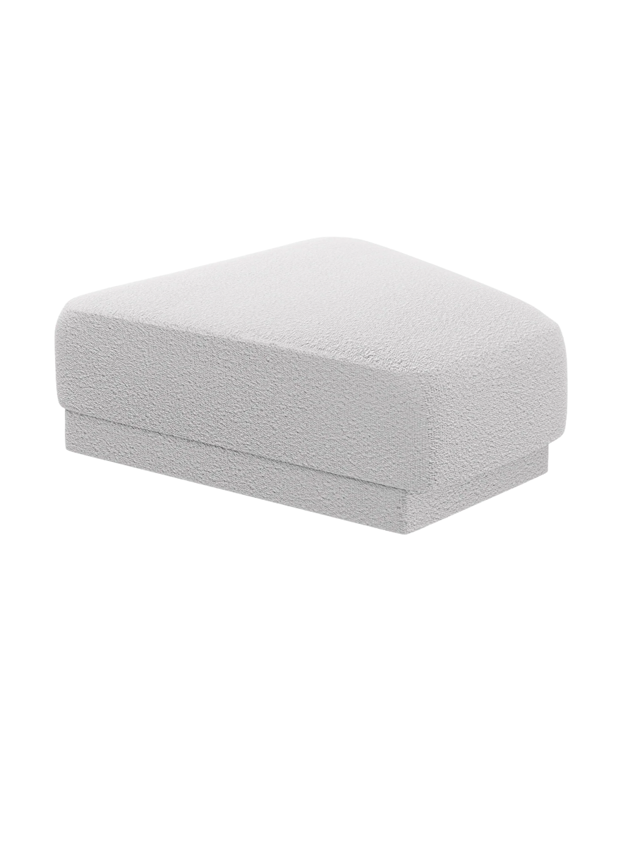 
Pouf design « Miley » 83 x 78 cm - Bouclé gris clair