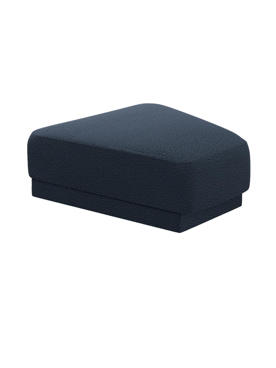 
Pouf design « Miley » 83 x 78 cm - Bouclé bleu foncé