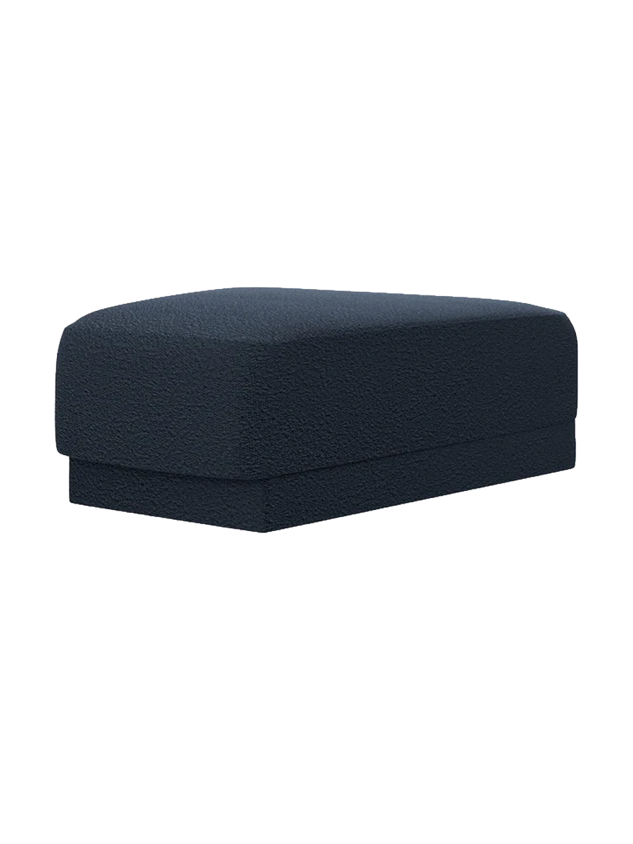 
Pouf design « Miley » 83 x 78 cm - Bouclé bleu foncé