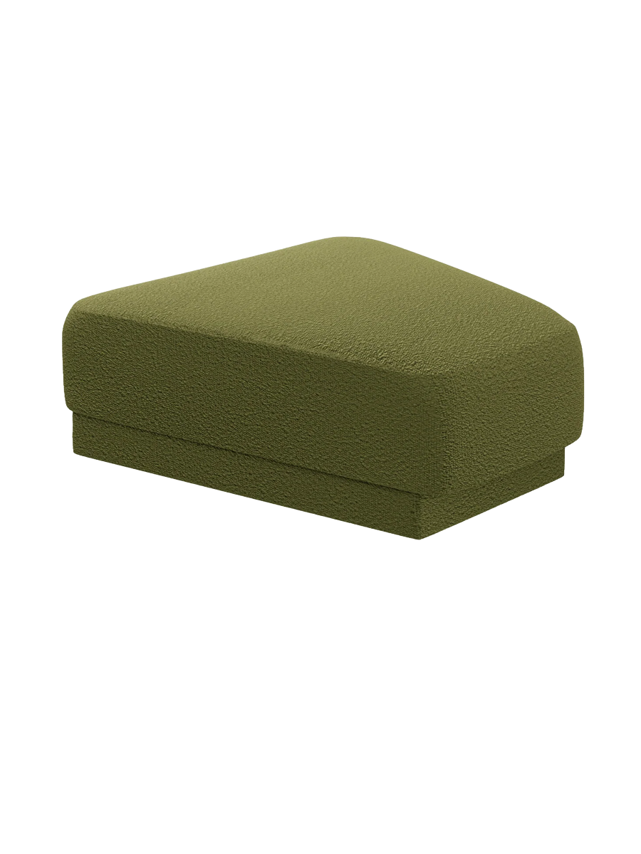 
Pouf design « Miley » 83 x 78 cm - Bouclé vert olive