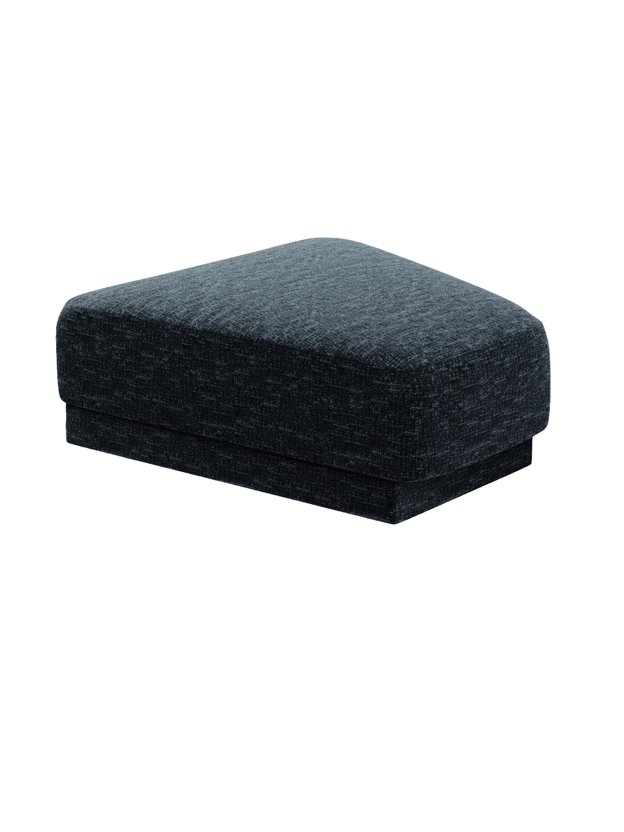 
Pouf design « Miley » 83 x 78 cm - Chenille bleu foncé