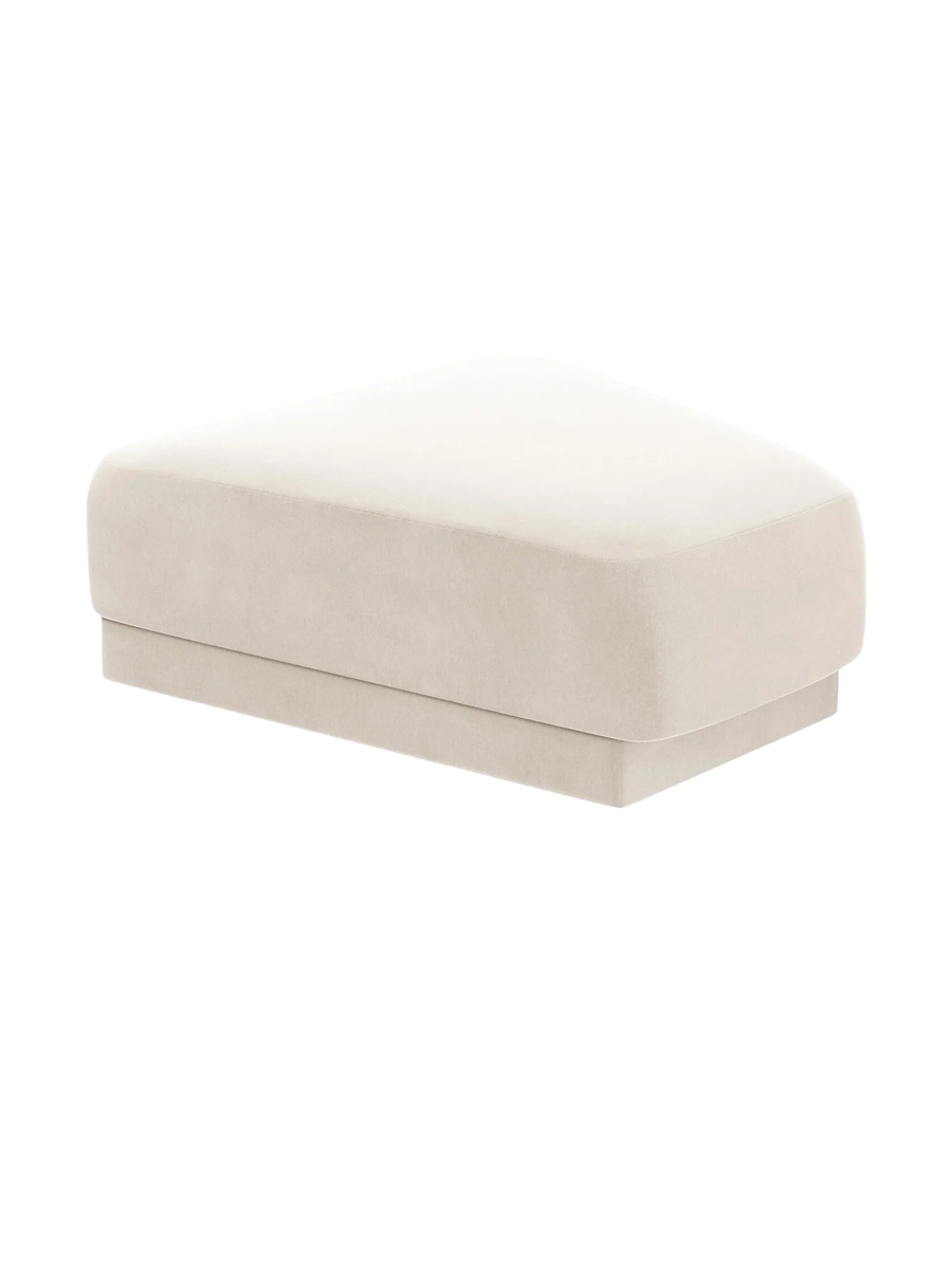 
Pouf design « Miley » 83 x 78 cm - Velours beige clair