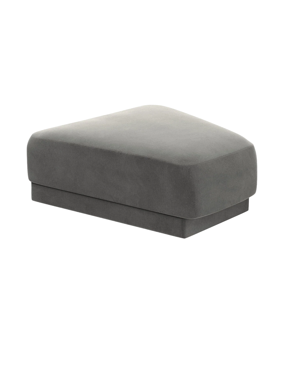 
Pouf design « Miley » 83 x 78 cm - Velours gris clair