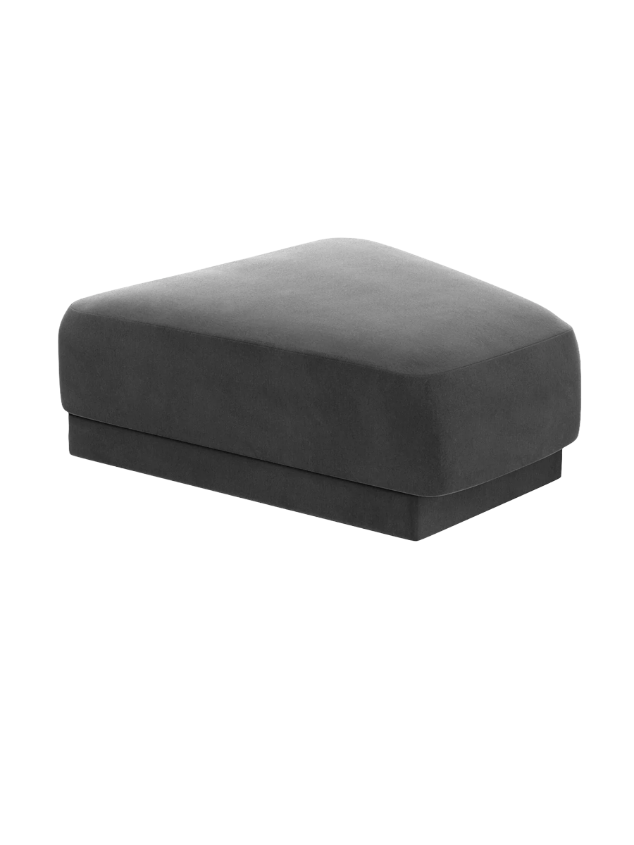 
Pouf design « Miley » 83 x 78 cm - Velours Gris