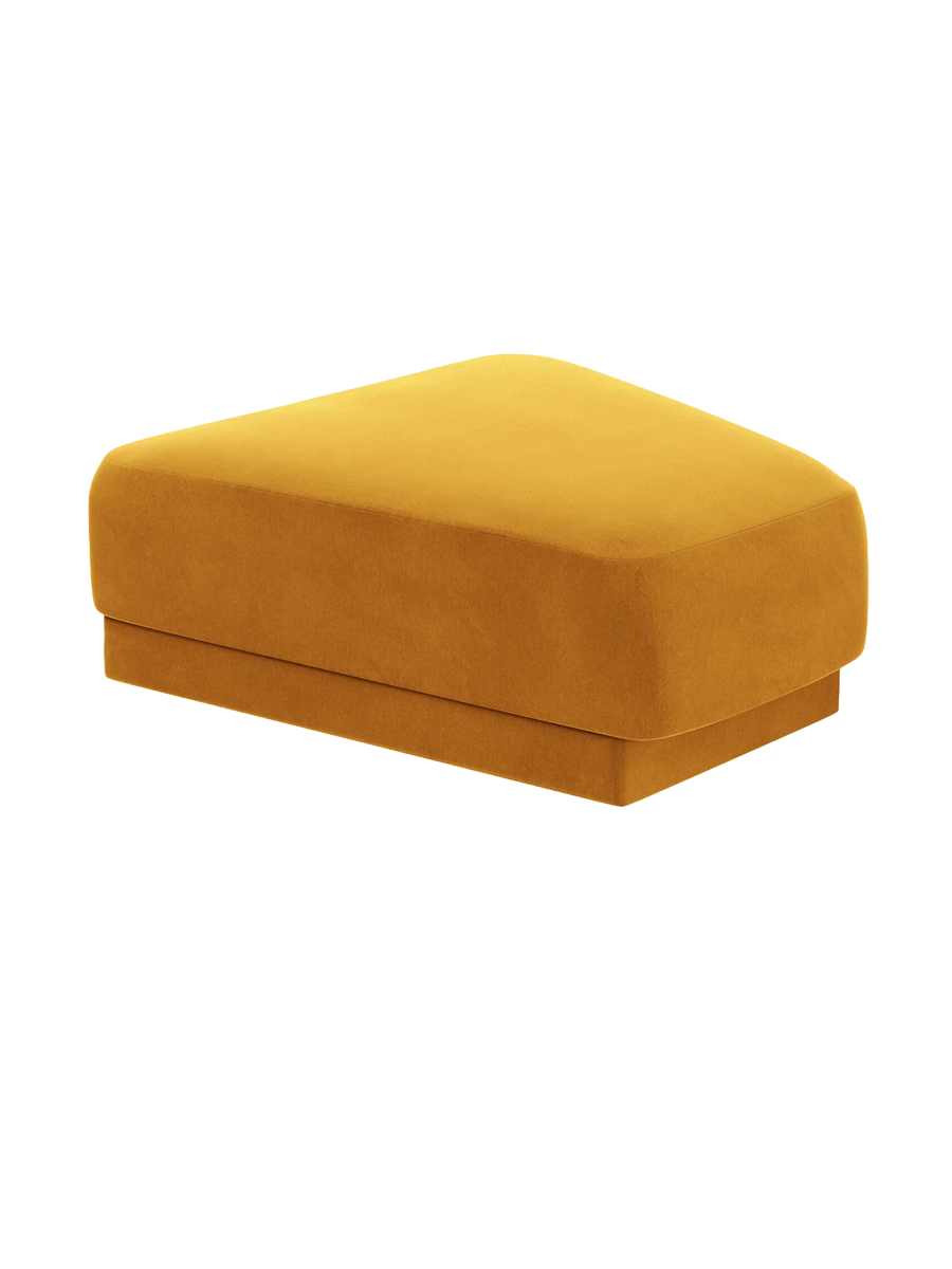 
Pouf design « Miley » 83 x 78 cm - Velours moutarde