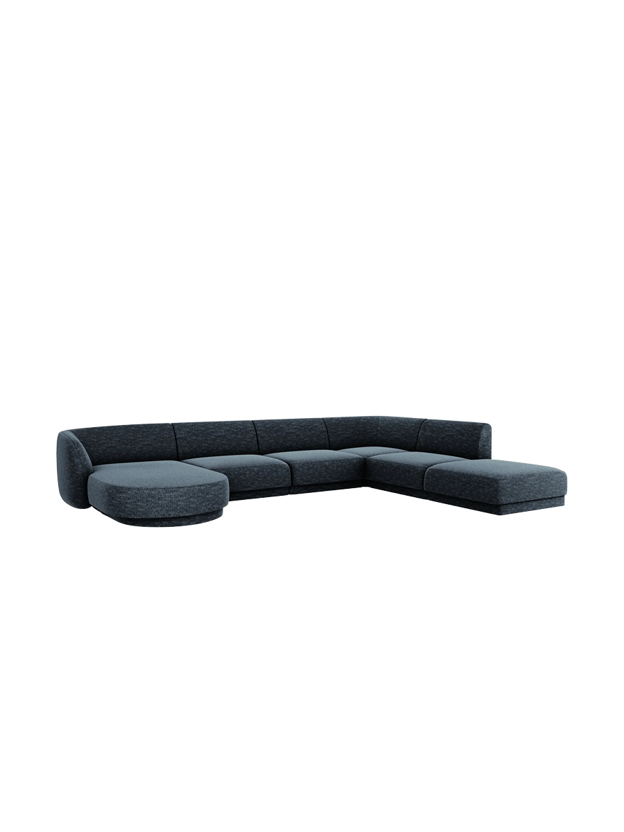 
Modulares Design Panorama „Miley“ (6/7-Sitzer) - Chenille Dunkelblau / Lange Seite rechts