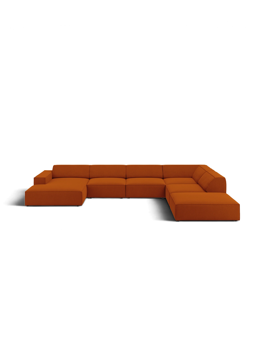 
Large 7-Seater Designer Panorama Sofa "Jodie" - Velvet Cover Soft Beige / Long side left