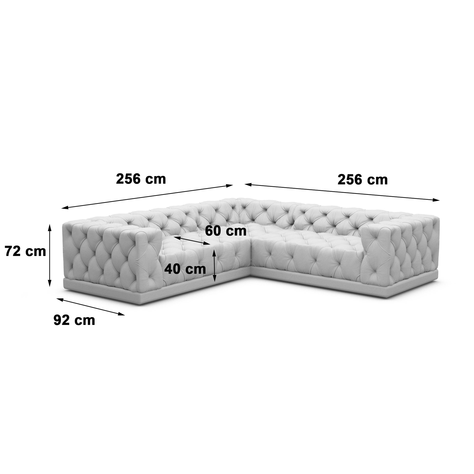 
5-Sitzer Design Echtleder Ecksofa „Malika“ - Echtleder Beige