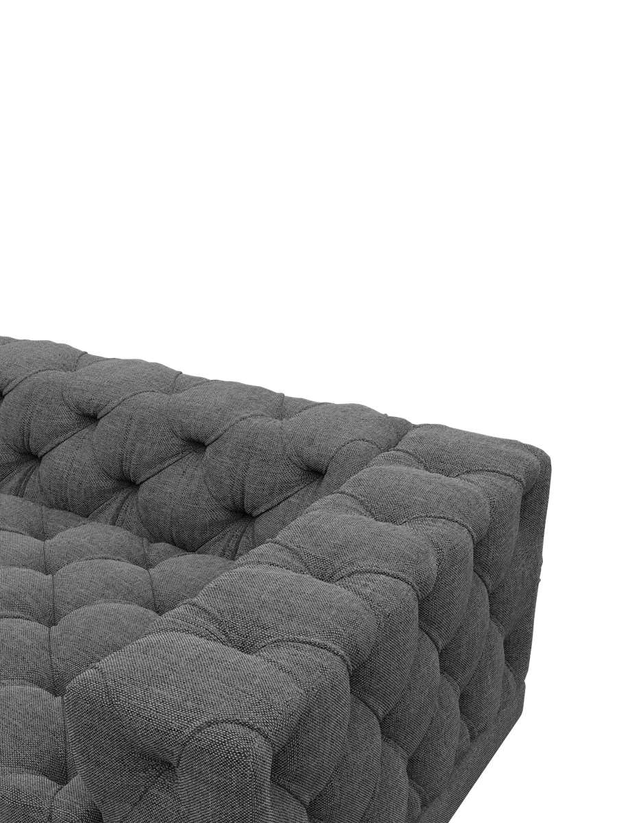 
5-Sitzer Design Ecksofa „Malika“ mit Strukturstoff-Bezug - Strukturstoff Anthrazit