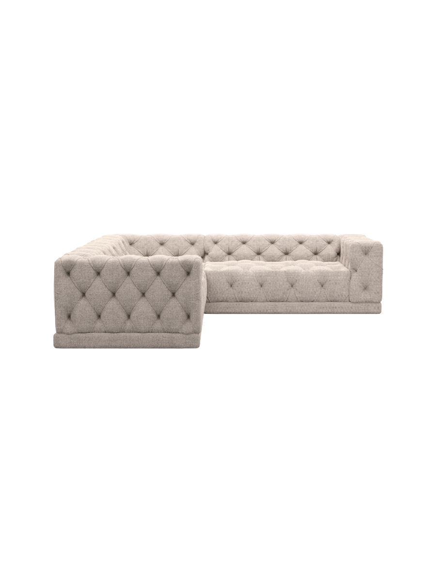 
5-Sitzer Design Ecksofa „Malika“ mit Strukturstoff-Bezug - Strukturstoff Anthrazit