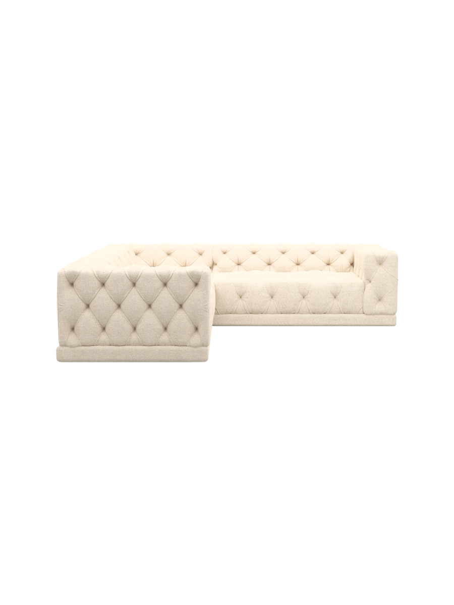 
5-Sitzer Design Ecksofa „Malika“ mit Strukturstoff-Bezug - Strukturstoff Anthrazit